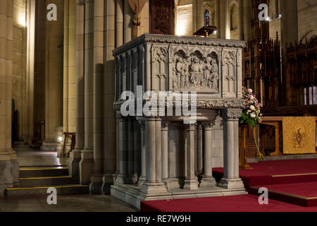 The pulpit in St. John`s Cathedral, Brisbane, Queensland, Australia Stock Photo